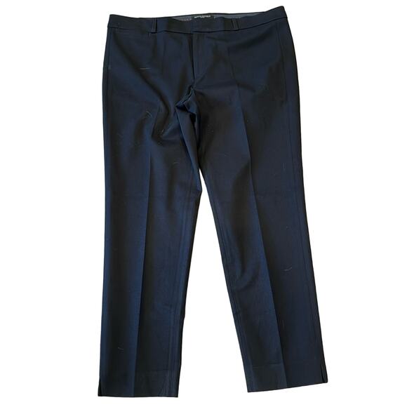 Banana Republic Women's Slim Straight Ankle Trouser Pant Black Size 12 Short - Picture 1 of 8